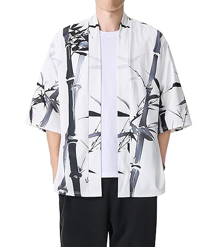 Amazon.com: Summer Men's Haori Cardigan Kimono Shirt Samurai